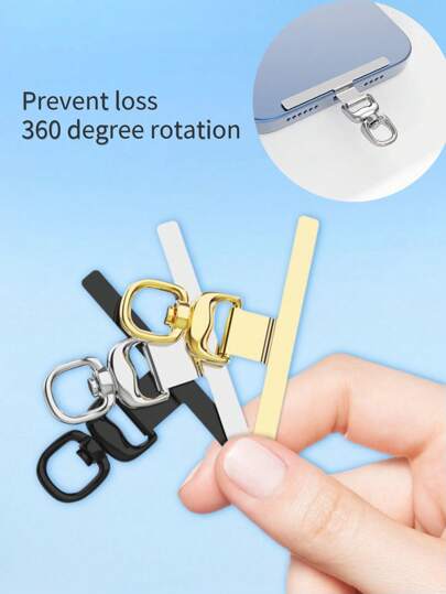 1/2/3 bucăți autocolant ultra-subțire din oțel inoxidabil anti-pierdere pentru șnur - nu va deteriora telefonul, înlocuiește componentele șnurului telefonului, conectorul șnurului