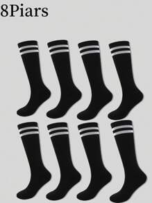 16pcs/12pcs/8pcs/4pcs/1 Pair Kids Football Basketball Running Cycling Training Socks, Girls Long Tube Socks, Boys Moisture Wicking Breathable Sports Socks - Multicolor - View 66