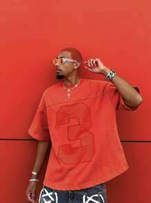 2025 Print Patchwork Casual Men Short Sleeve T-Shirt, Fashionable Versatile Daily Wear, Spring/Summer