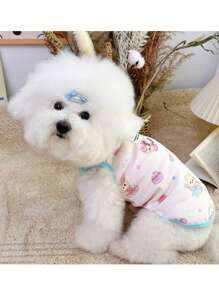 Pet Gift - Pet Fashion Vest, Featuring Anti-Slip Design, Comfortable And Breathable, Stylish And Cute, And Comfortable, Suitable For Small Dogs/Cats As Pet Clothing, New Style For Autumn And Winter