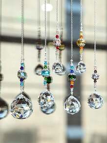 Juego de 6 piezas de captadores de luz solar de cristal con colgantes prismáticos, creadores de arcoíris y chakras para decorar ventanas, patios, habitaciones, jardines, bodas y el hogar