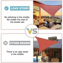 1PC Multicolor 3-Sided Sun Shade Sail Outdoor Awning Breathable UV Resistant Durable Four Seasons Sun-Shelter For Balcony Yard Car Park Swimming Pool Shade Sail