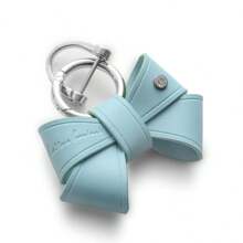 AD 1个蝴蝶结钥匙扣吊坠，可爱皮革钥匙链配饰，适合女性，可用于汽车、摩托车、背包等。