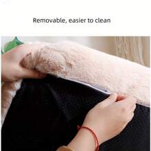 Comodo divano letto in peluche per animali domestici, letto per cani e gatti - rimovibile e lavabile, base antiscivolo, con cuscino incluso - colore caffè (disponibile in diverse misure)