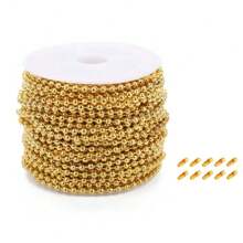 5m/Lot Gold Black Bronze Silvery Color Metal Ball Bead Chains 1.2-4mm For DIY Necklaces Jewelry Making Findings Accessories - Multicolor - View 13