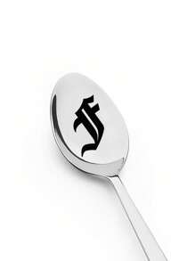 Initial Spoon - Engraved Coffee Spoon Gift - Unique Party Accessory, Personalized Coffee Lover Present, Birthday Gift Idea For Him Or Her, Themed Kitchenware, Novelty Tableware