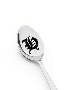 Initial Spoon - Engraved Coffee Spoon Gift - Unique Party Accessory, Personalized Coffee Lover Present, Birthday Gift Idea For Him Or Her, Themed Kitchenware, Novelty Tableware