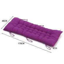 Living And Home 8cm Thickness Comfortable Lounge Cushion,Thick Chair Pads,Bench Cushion,Sun Lounger Rocking Cushion,Hanging Egg Swing Chair Cushion,Soft Basket Chair Seat Cushion,Hammock Chair Seat Pads,Swing Sofa Cushion,Outdoor Seat Mat-50*160CM/48*170CM - Purple - View 6