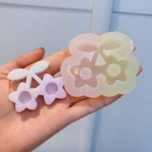 Molde de resina con diseños de estrella y cereza, molde de silicona, molde de pegamento de resina, molde de silicona para llaveros de resina, accesorios para moldes de resina