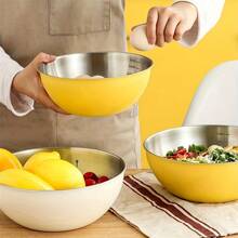1/3pcs Baking Utensils With Graduated Mixing Bowl Stainless Steel Salad Mixing Bowl For Food Storage Meal Preparation Salad And Other Kitchen Gadgets Kitchen Accessories