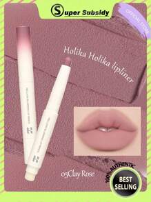 HOLIKA HOLIKA Lápiz delineador de labios mate suave y suave 05 CLAY ROSE, de uso múltiple, se puede usar como delineador de labios, sombra de ojos y rubor, de textura cremosa y suave, fácil de difuminar, adecuado para maquillaje diario, maquillaje de labios degradado, color de labios completo, cosméticos coreanos, 1.3g/0.04oz. - 05 ROSA DE ARCILLA - Ver 2