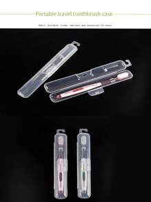 Giá để bàn chải đánh răng bằng nhựa trong suốt có móc, đơn vị duy nhất - Trong sáng - Xem 1