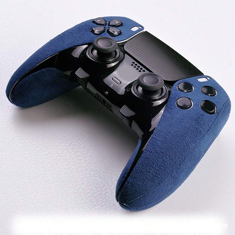 TOPWOLF halkfri svettabsorberande handkontrollgrepp för PS 5 eller PS 5 Edge-kontroll, professionella texturerade mjuka gummikuddar handtag för PS 5 eller PS 5 Edge-kontroll, enkla att montera och ta bort utan att lämna klibbiga rester (spelkontroll ingår ej) - Svart - Visa 1