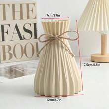 1pc Plastic Flower Vase, Home Decor Vase, Origami Vase, Minimalist Modern Vase, Rope Design Vase, Decorative Scratch-Resistant Vase, European Wedding Home Decor, For Living Room, Desk, Home, Office, Not Suitable For Water Back To School Room Decor School Supplies