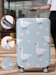 动物图案行李箱盖 18-32 英寸灵活行李箱盖，适用于 18-32 英寸行李箱盖防刮保护器行李箱保护器行李箱盖保护罩防尘罩行李箱防尘罩旅行配件返校、学校用品、购物返校书包学校配件学校用品