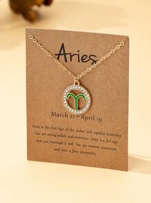 1pc Elegant Fashion Enamel Star Sign Pendant Necklace Suitable For Women's Daily Wear