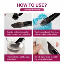 VIANOMI 50ml Solución de limpieza para brochas de maquillaje, apta para esponjas, borlas, brochas de maquillaje y otras herramientas cosméticas para una limpieza profunda