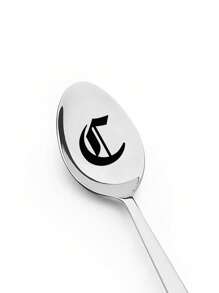 Initial Spoon - Engraved Coffee Spoon Gift - Unique Party Accessory, Personalized Coffee Lover Present, Birthday Gift Idea For Him Or Her, Themed Kitchenware, Novelty Tableware