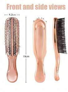 Cepillo para masaje del cabelludo enchapado, peine para desenredar meridianos apto para todo tipo de cabello, masajeador de cabeza resistente al agua y seco, amigable para viajar, cepillo, peine, herramientas para el cabello, productos y accesorios para el cabello, artículos esenciales de belleza para el barbero, salón y viaje