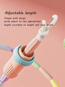 1 Piece Rainbow Bamboo Joint Thumb Positioning Jump Rope No Knot Adjustable Beginner Thumb Positioning Jump Rope