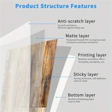 10 件 51 厘米 x 15 厘米 3D 纹理复古自粘防滑地板贴纸 - 易于撕下和粘贴 - 适用于厨房、浴室、卧室、客厅、宿舍 - 家居装饰 - 51cmx15cm - 查看 11