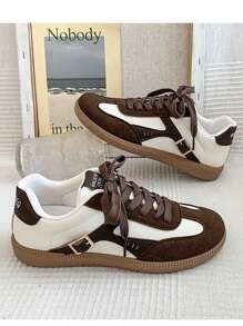 2026新款女士平底休闲运动鞋 - 棕色 - 查看 4