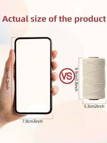 Sznurek do makramy 2 mm x 100 m, Kolorowa lina skręcana, Lina bawełniana, Przędza makramy do zawieszek ściennych, Wieszaki na rośliny, Rękodzieło, Projekty dekoracyjne DIY