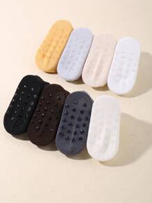 新生儿和幼儿袜子 0 - 3 岁 - 8 件套时尚婴儿袜子，圆点 - 粘合以抓握，条纹以透气 - 彩色 - 查看 4