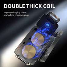 PAKRYS 折叠屏旋转车载支架 15W低温快充 双线圈无线充 适用于大部分手机、平板等型号 全电动伸缩夹臂360°旋转 钢化玻璃防滑硅胶 车载手机支架+出风口三脚架/瀑布吸盘