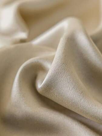 1pc Semi-Blackout, Heat Insulation Curtain, Modern Minimalist Luxury Golden Satin, Glossy Curtain For Living Room & Bedroom