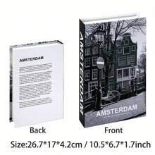 3 件/套时尚假书装饰，豪华装饰书，客厅装饰假书家居装饰，带存储的假书装饰，咖啡桌书籍现代时尚装饰书，堆叠展示书，学校用品