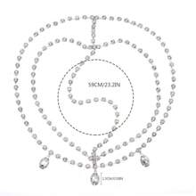 1 pièce Chaîne de tête multicouche style bohème avec strass, bijou de front en cristal goutte d'eau, accessoires de cheveux à gland avec cubic zirconia artificiel, nouveautés européennes et américaines, bijoux de tête, bijoux de cheveux