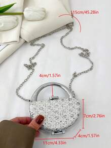 A Simple, Fashionable And Exquisite Girl's Crossbody Bag, Mini Exquisite Princess Style Diamond Inlaid Crossbody Bag With Red Envelope At The Mouth, Perfect For Queuing Up To Give Girl The Perfect Gift At Banquets And Gatherings - Multicolor - View 8