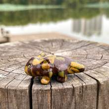 1 Pc Red Obsidian Axolotl Carvings, Crystal Salamander Cub Carving, Crystal Gift, Home Decor - Red Obsidian Axolotl - View 8