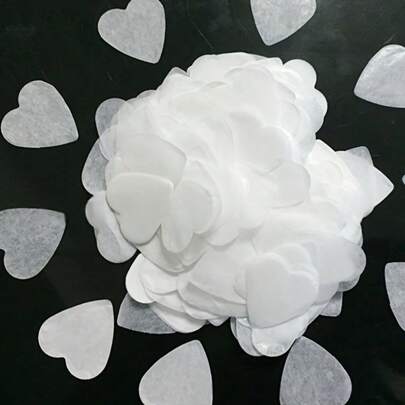 6000pcs/Set White Heart Shape Confetti Pieces For Wedding And Engagement Party, Valentine's Day Heart Confetti, Wedding Gift, Love Confetti, Balloon Filling, Suitable For DIY Celebration, Confetti, Wedding Decoration