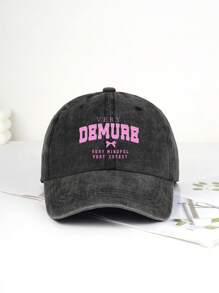 1pc Retro Y2K Style Bow Letter Print Baseball Cap, Suitable For Casual Outdoor Activities And Holiday Gifts, Spring/Summer - A - View 5