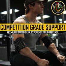 Goblin Gear 42" Super Heavy Duty Competition Grade Weightlifting/Powerlifting Elbow Wraps - #1 Powerlifting/Weightlifting Elbow Wraps, Bodybuilding Wraps, Joint Support - 卡其色 - 查看 6