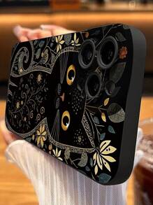 1pc Minimalist Cat Eye Skin-Friendly Anti-Drop TPU Phone Case Compatible With IPhone 17/11, 16 Pro Max, 16 Pro, 16, 15 Pro Max, 14 Pro Max, Galaxy S25 Series, A16, Honor X6A, X7B, X8B, 13C, Note 13, Hot 60ro, Smart 8