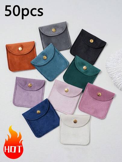 1/10/50 piezas Bolsas de regalo de terciopelo, bolsas de embalaje para joyas, bolsas de regalo para joyas, bodas, cumpleaños, caramelos, aretes, pulseras, collares, pequeños organizadores y bolsas de regalo para fiestas y vacaciones