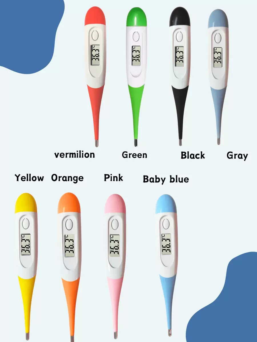 1 Pezzo Termometro per adulti, termometro digitale orale per la febbre che si legge in 10 secondi. Disponibile in più colori, materiale morbido e confortevole. Pratico da trasportare, adatto all'uso domestico o per i viaggi