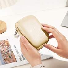 EVA Leather Headphone Case, Data Cable, Charger Head, USB Stick, USB Shield Hard Shell Protective Storage Box, Shock-Proof & Anti-Pressure; Candy Color PU Leather Scratch-Resistant Photo Printer Storage Box; Small Camera Protective Case - Khaki - View 5