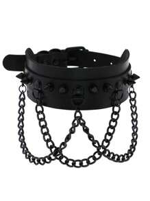 1pc Punk Gothic Rivet Choker Necklace, Sexy Black & White Collar Necklace, Adequado para o dia a dia feminino, roupa de festa, festa de Natal, aniversário criativo, presente de dia dos namorados, mãe, mãe, dia das mães, presente