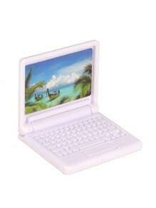 1 Set Fashionable Photography Props (Random Color Mouse Included) - Solid Color Fresh Style Desktop Computer, Miniature Cartoon Fake Laptop, Home Decor Accessories - Multicolor - View 6