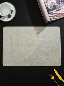 1-8pcs Simple Rectangular PVC Placemats, Washable, Easy Clean, Wipeable, Non-Slip, Heat-Resistant, Dining Table Mats, Sweet Reverie, Elegant Placemats, Tabletop Setting, Kitchen Dining Mat, Holiday Wedding Decor - Multicolor - View 6