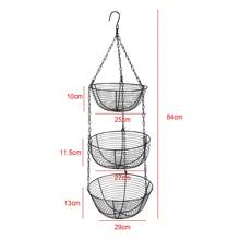 Cesto portafrutta e verdura a 3 ripiani per conservare frutta e cibo, fiori e piante