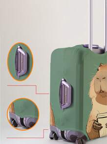 动物图案行李箱盖 18-32 英寸灵活行李箱盖，适用于 18-32 英寸行李箱盖防刮保护器行李箱保护器行李箱盖保护罩防尘罩行李箱防尘罩旅行配件返校、学校用品、购物返校书包学校配件学校用品