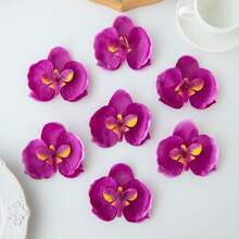 5PCS/10PCS Artificial Non Woven Butterfly Orchid Flowers Silk Butterfly Orchid Flower Head For Autumn Wedding Vase For Home Dining Room Bedroom Decorations, Festival Birthday Party Accessories, Outdoor Garden Decorations Gifts Graduation