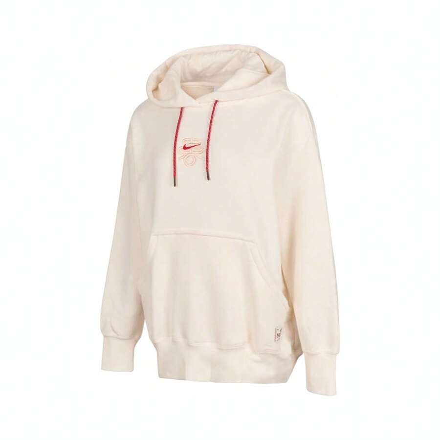 Nike 2025 女款 AS W NSW OS PO HD 针织连帽衫/套头衫，款式 HV8461-133 - 白色 - 查看 1