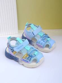 Dép xăng đan hở mũi mùa hè cho trẻ em, giày thể thao đi biển cho trẻ mới biết đi Unisex - Xanh đậm - Xem 3