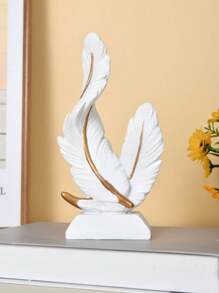 1 件羽毛雕塑现代简约书桌装饰雕像适用于中心装饰、入口通道、客厅 - 彩色 - 查看 2